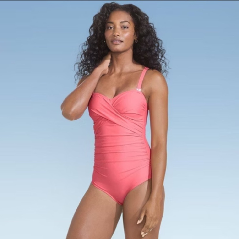 Lands' End Kids Coral One Piece Swimsuit